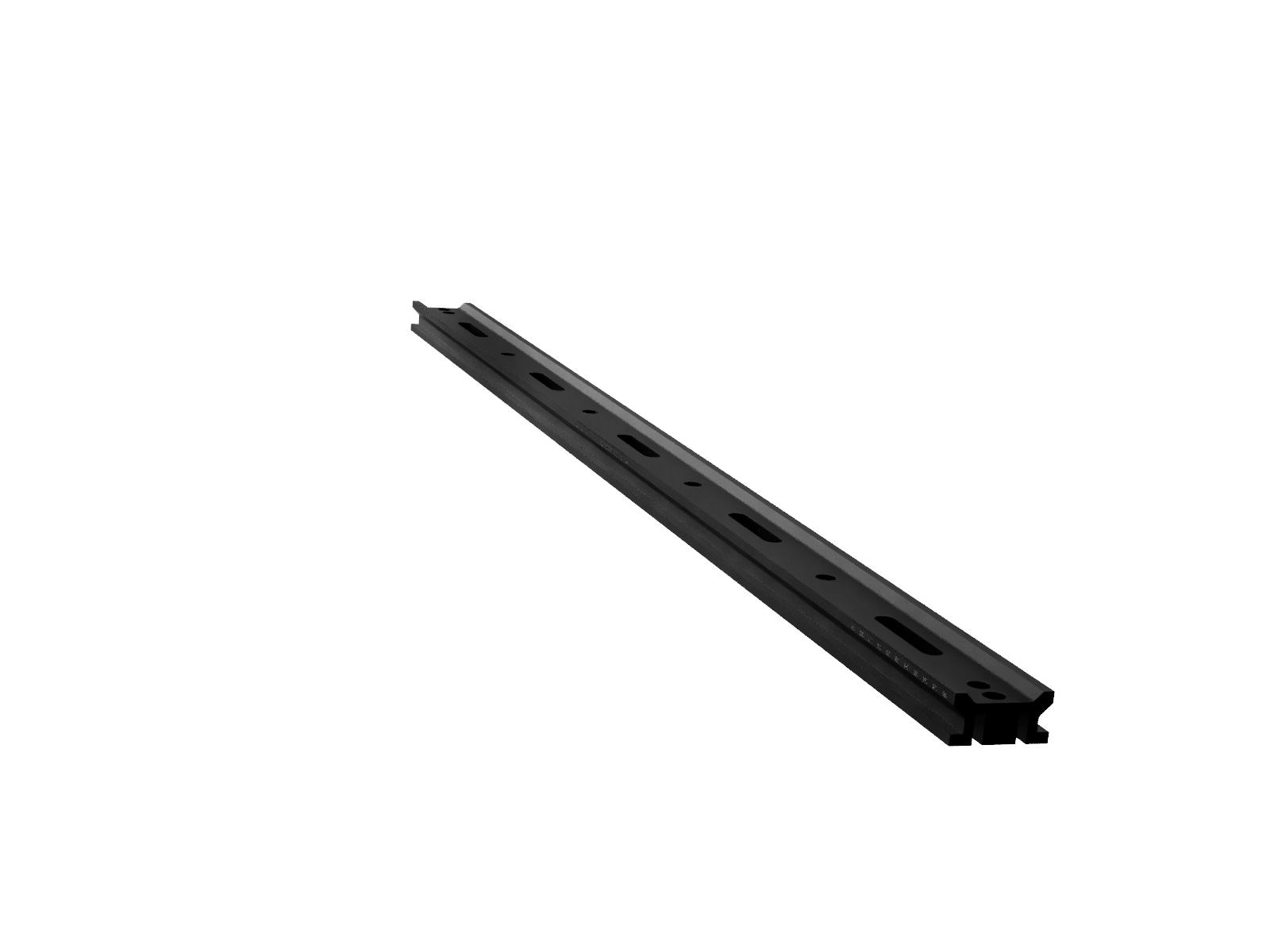 1000mm-długa szyna optyczna z milimetrową skalą, szerokość 50mm, długość slotu M6 x 25mm