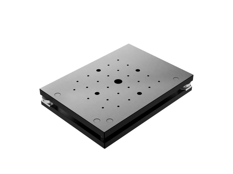 160X220mm, 2-osiowa kinematyczna platforma nachylająca, aluminium, regulacja pokrętłem krawędziowym, +/-0.7 stopnia, +/-0.6 stopnia, gwinty M4