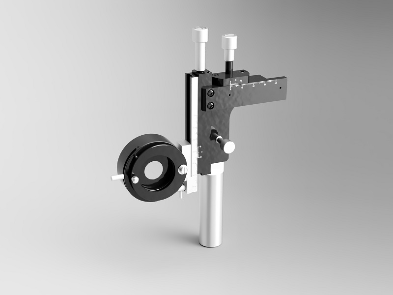 Przesłona irysowa z mechaniczną platformą XZ