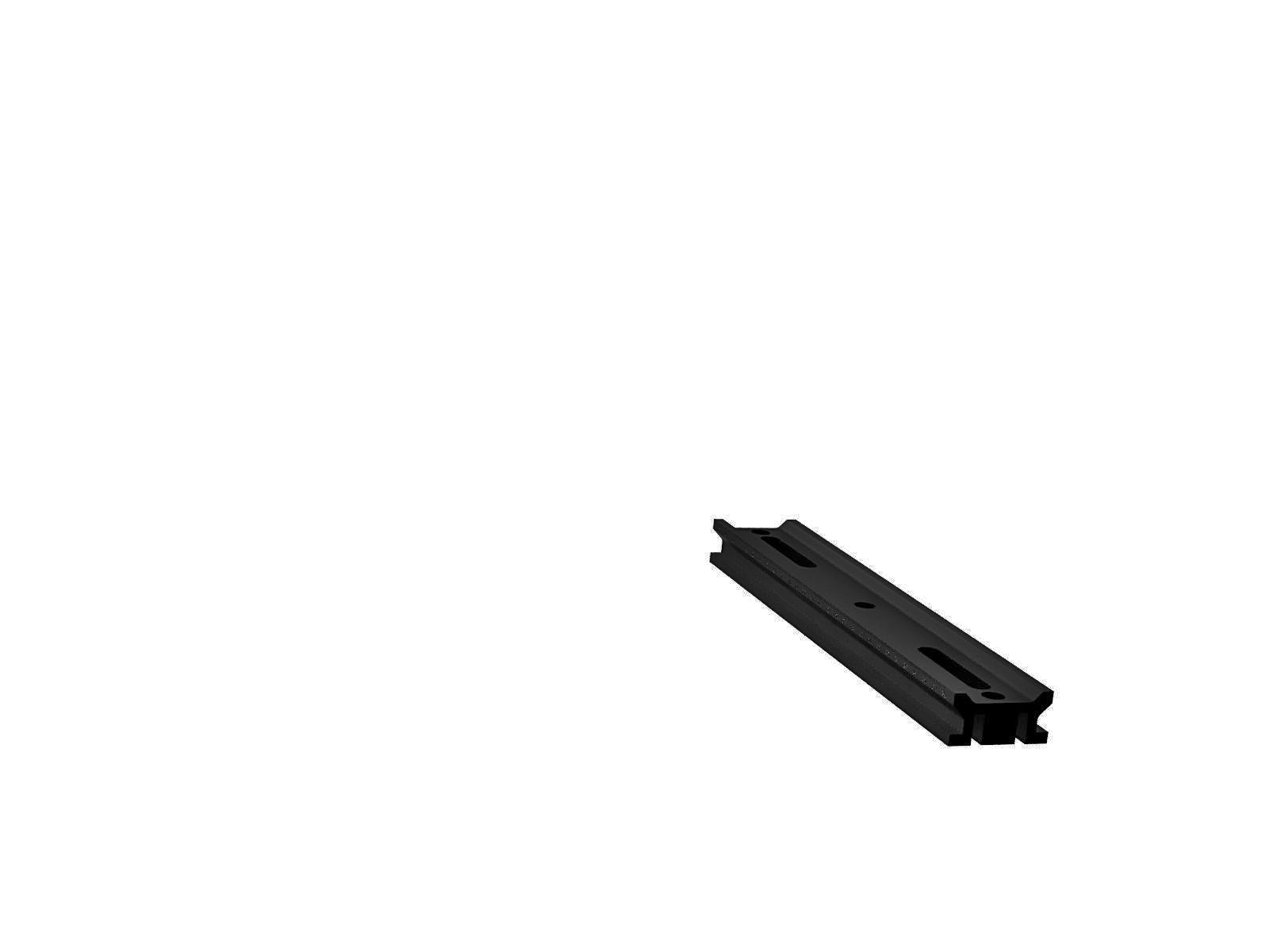 300mm-długa szyna optyczna z milimetrową skalą, szerokość 50mm, długość slotu M6 x 25mm