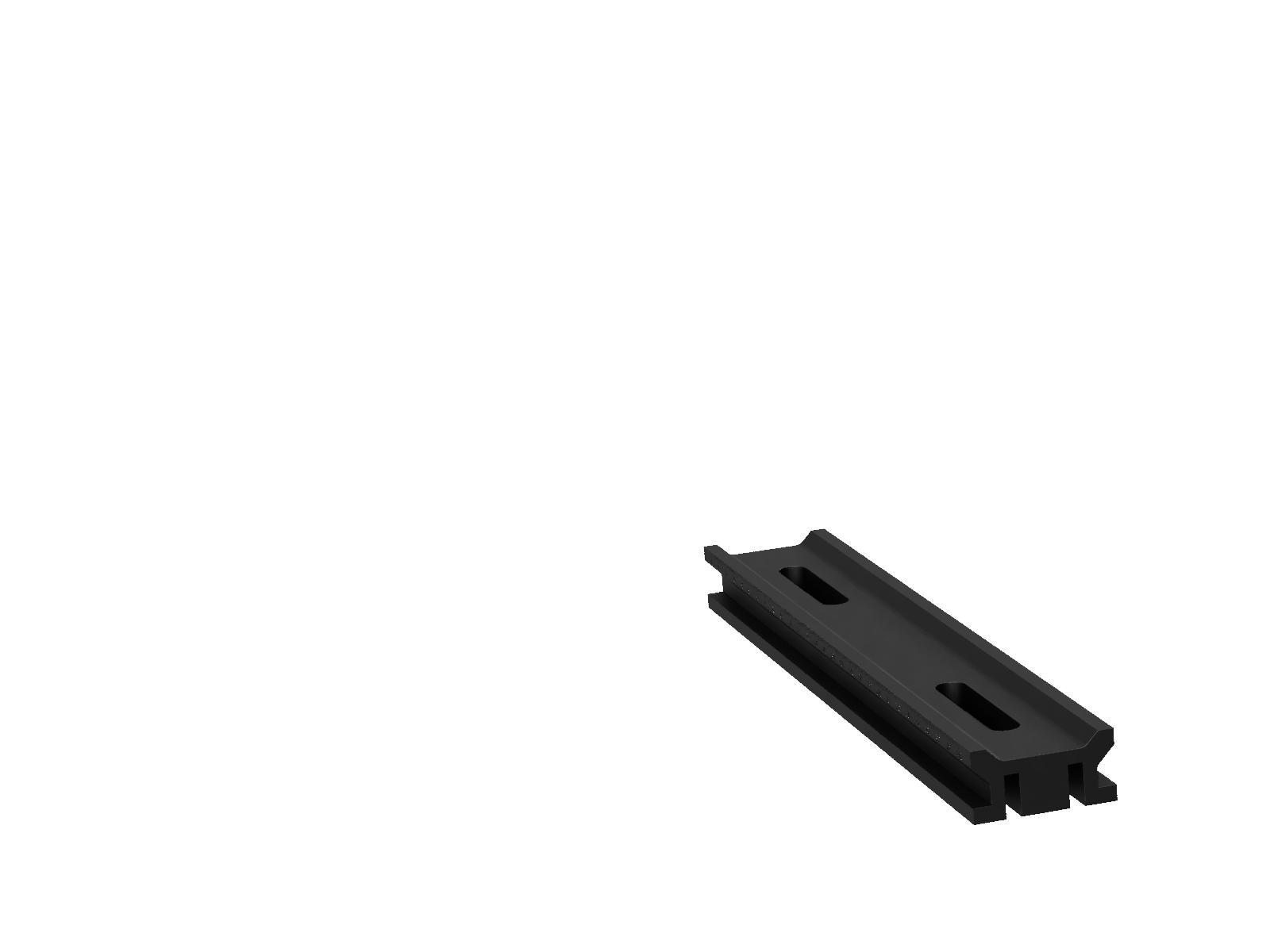 300mm-długa szyna optyczna z milimetrową skalą, szerokość 50mm, długość slotu 1/4-20 x 1in.